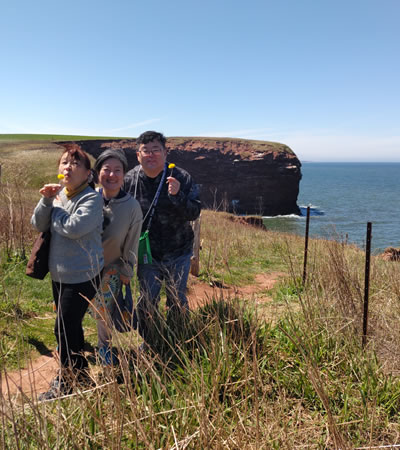 ケープトライオン灯台のある海岸